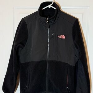 The North Face Black Jacket with Pink Logo